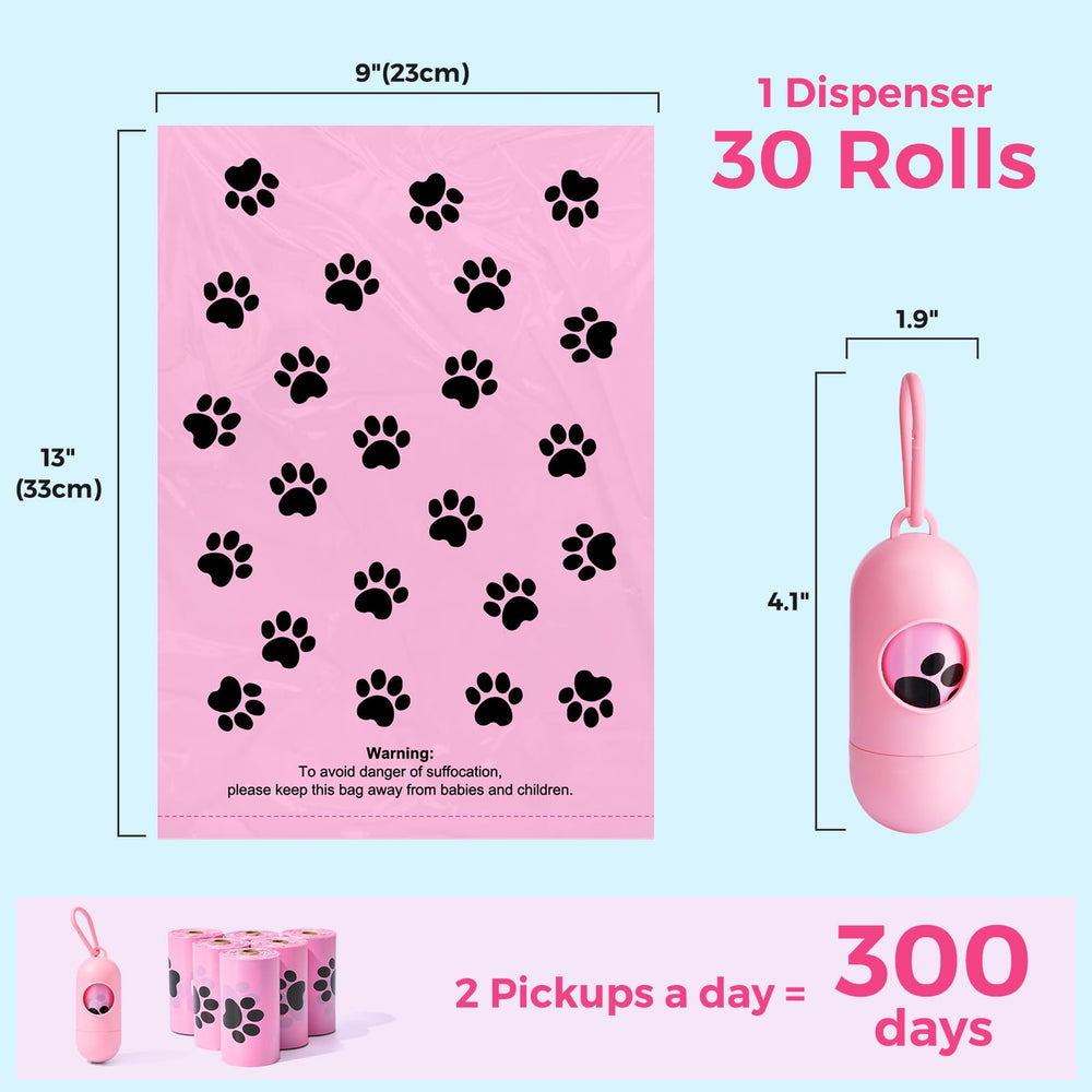 Dyforce pink packaging makes bags easy to spot on the go