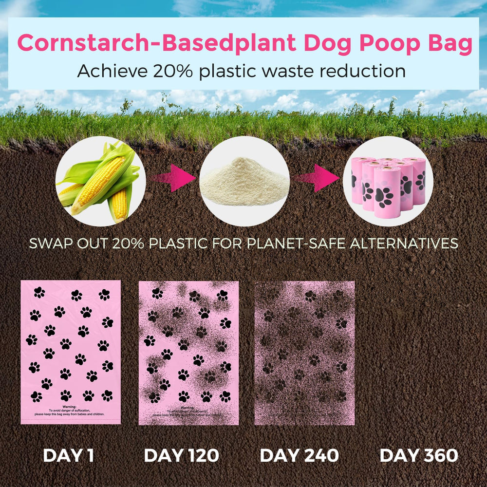 Dyforce 13x9 poop bags roll for large messes and secure pickup