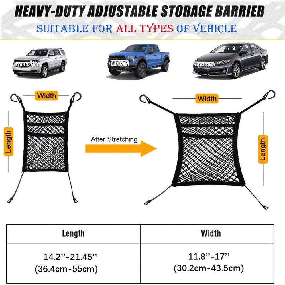 DYKESON universal car seat mesh fits most vehicles for safe travel.