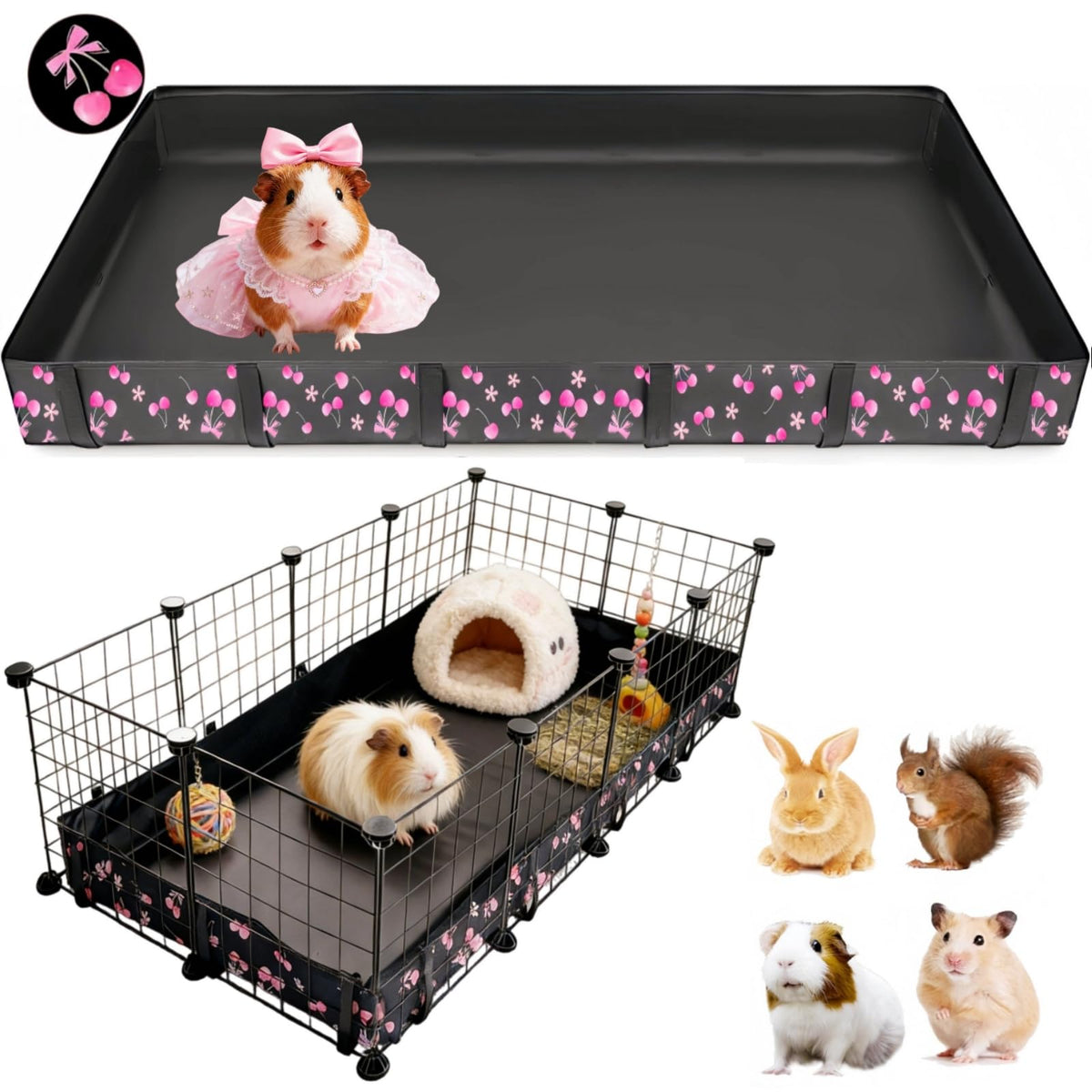 DZWLKJ guinea pig cage liner bottom base, 24x48 inches, keeps cage floors clean and dry.