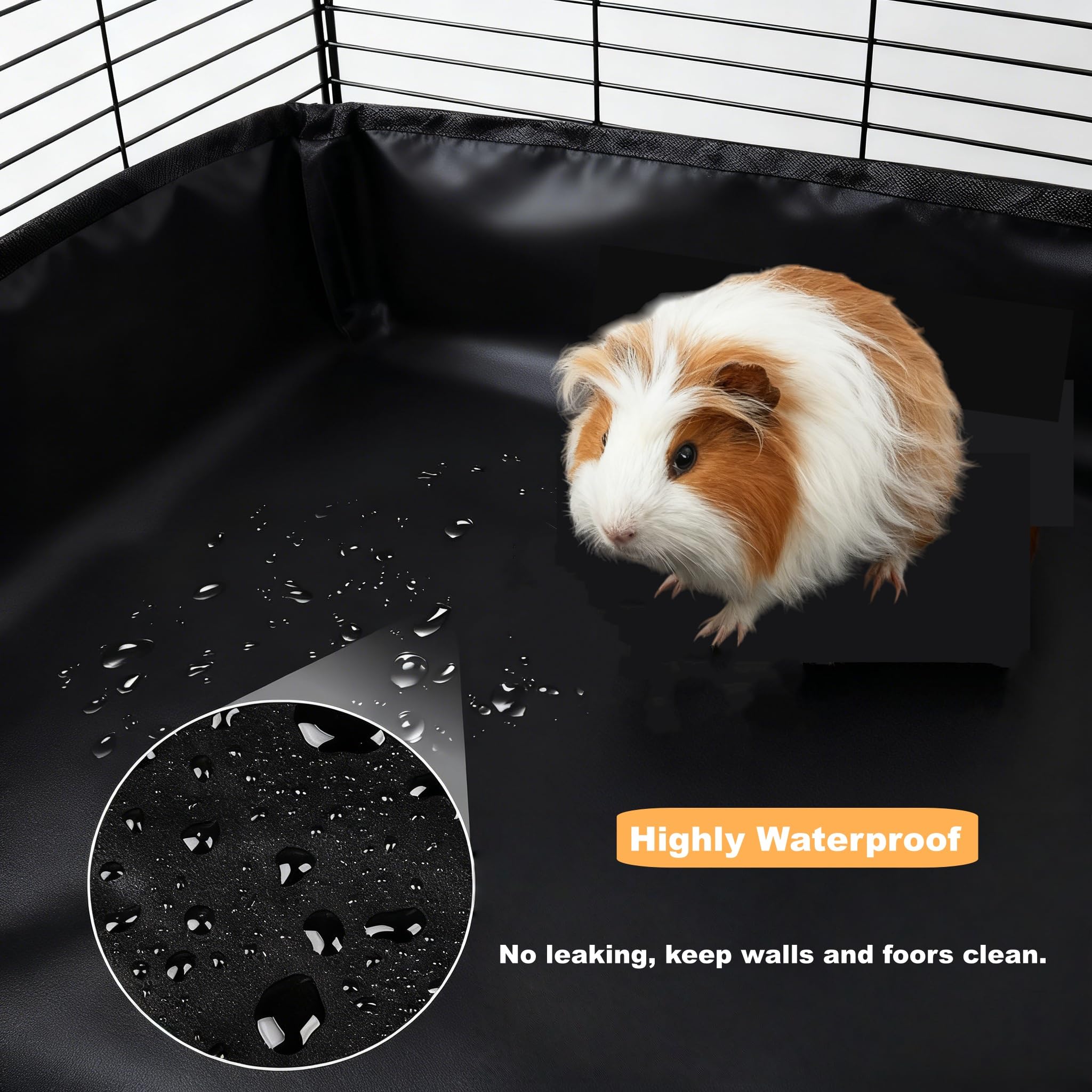 DZWLKJ guinea pig cage liner cherry graphic, helps prevent spills and mess.