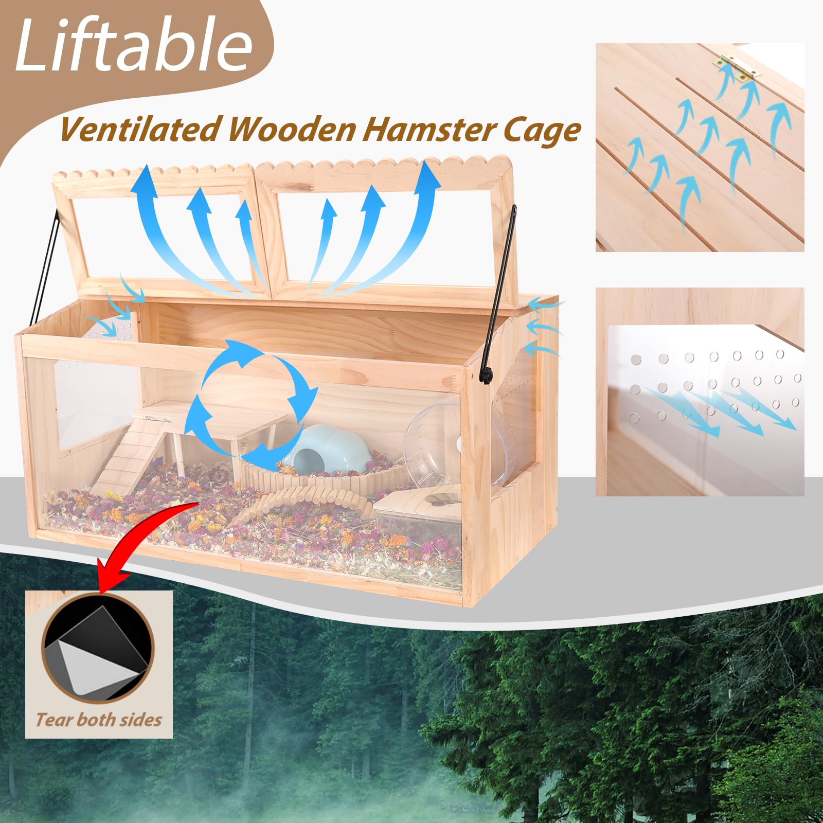 DZWLKJ 32x16 acrylic panels provide clear visibility for monitoring pets