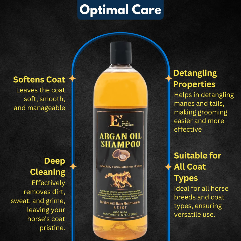 E3 Argan Oil Shampoo pump-dispense for easy, mess-free baths.