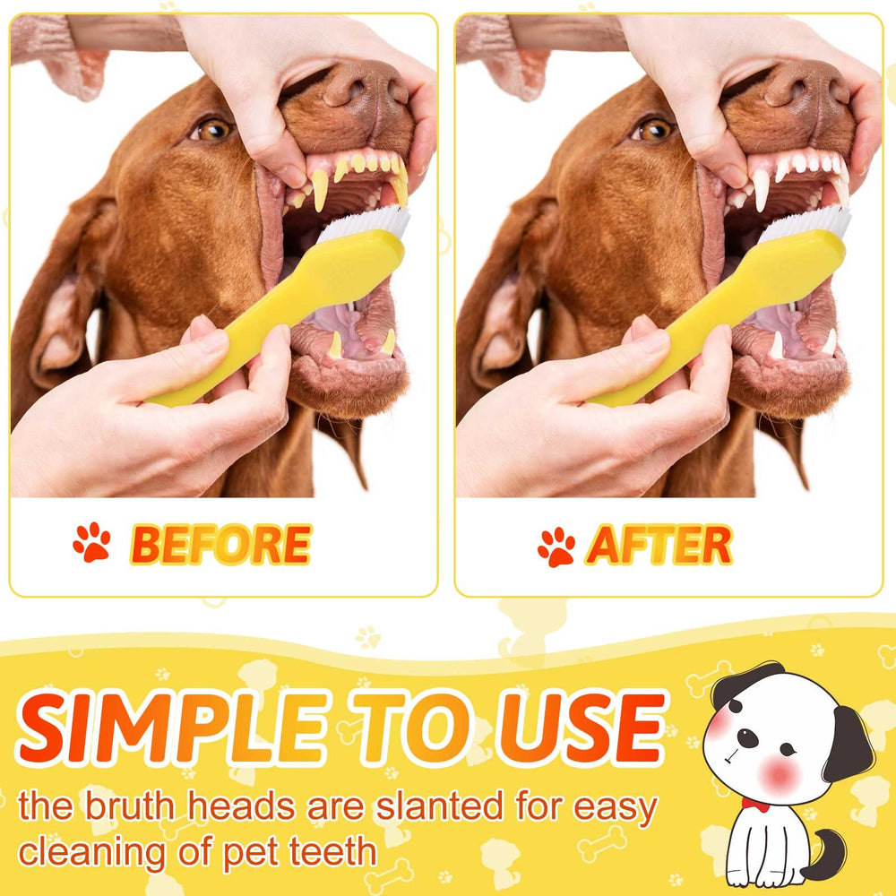 Eaasty color-variety toothbrush set suitable for dogs and cats.