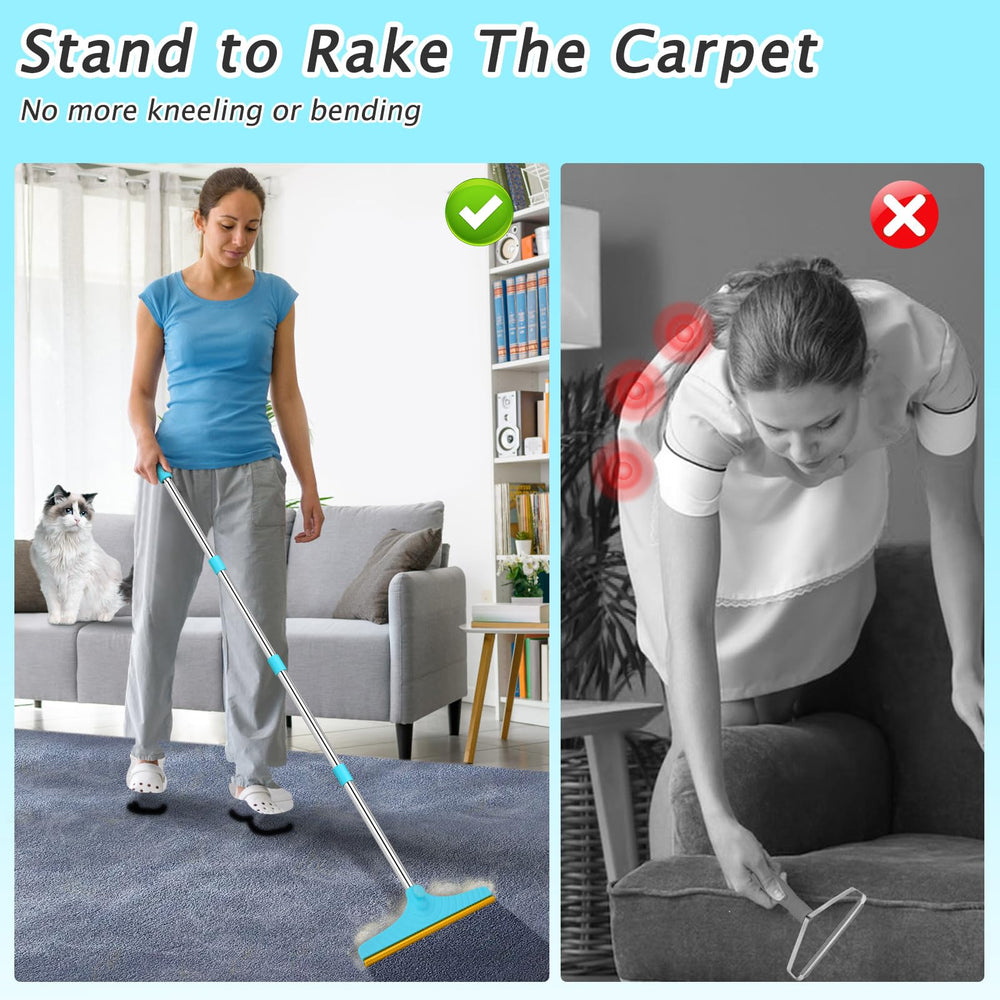 Eaersan Y-shaped fur remover targets embedded hair on rugs.