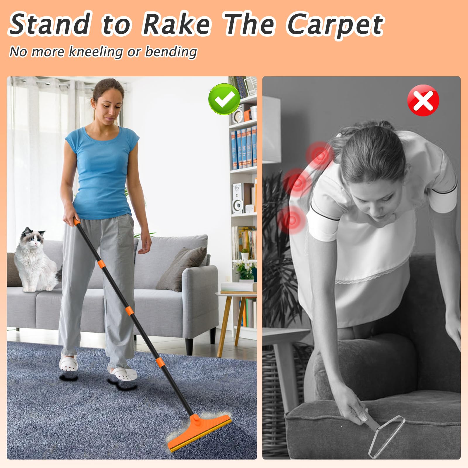 Eaersan Y-shaped fur remover targets corners and under furniture