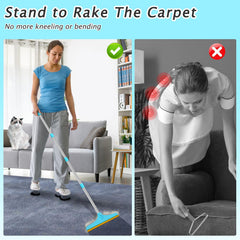 Eaersan Y-shaped fur remover targets embedded hair on rugs.