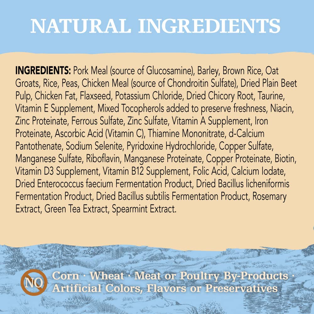 Ingredient close-up on Eagle Pack packaging shows no corn or byproducts.