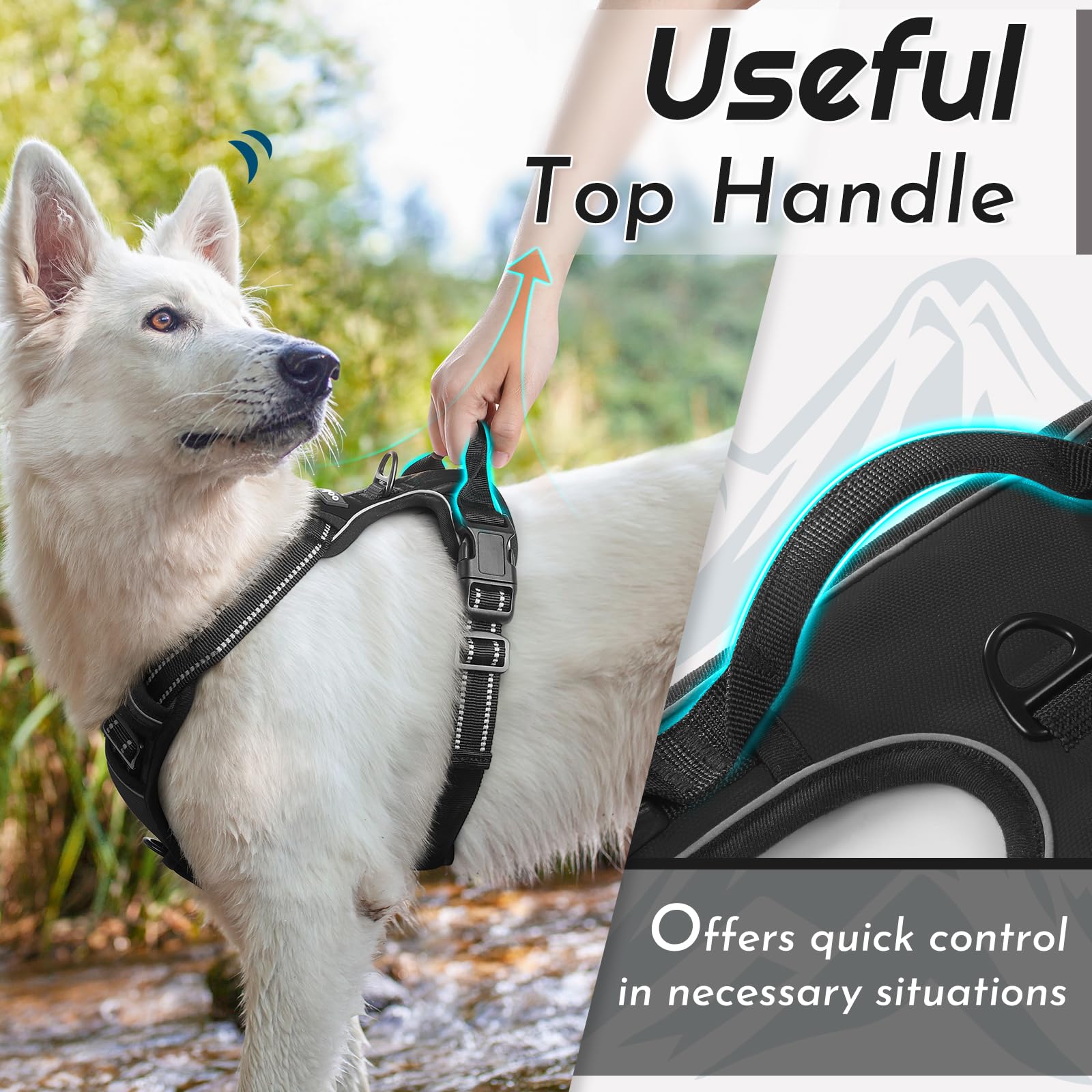 Eagloo breathable air mesh padding keeps dog cool