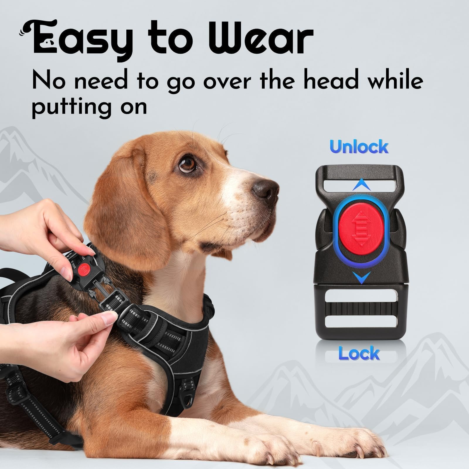 Eagloo harness front ring redirects forward motion for smoother training sessions