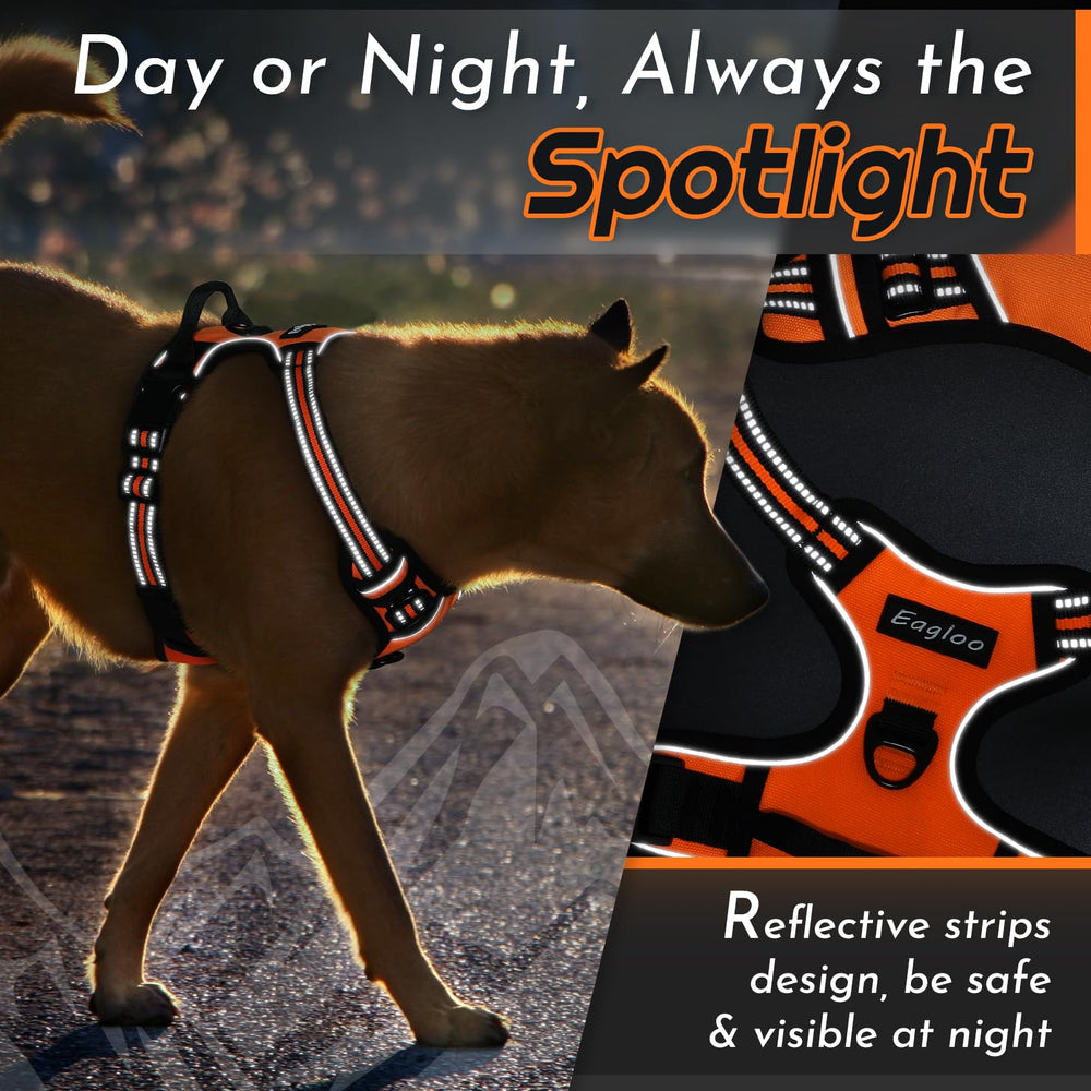 Eagloo large harness adjustable straps ensure a snug fit.