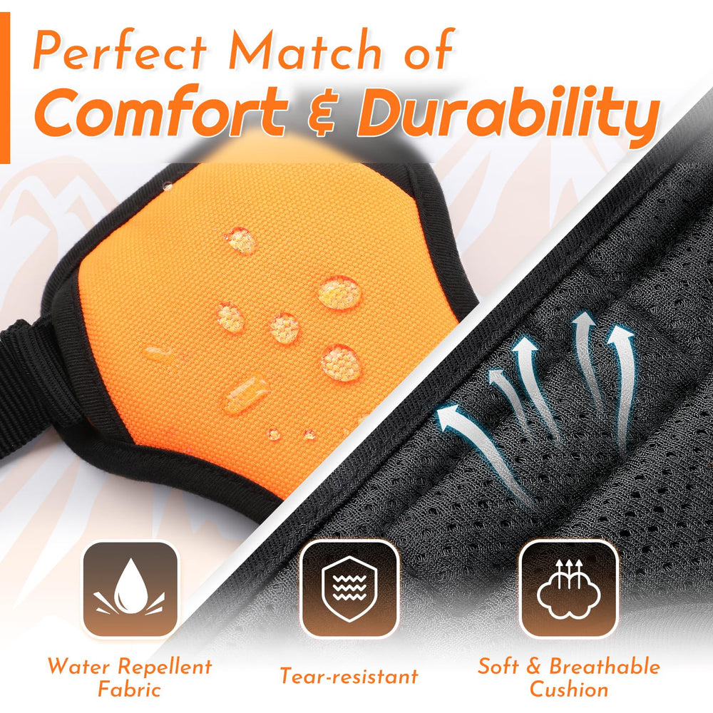 Eagloo large harness quick-snap buckles for easy on/off.