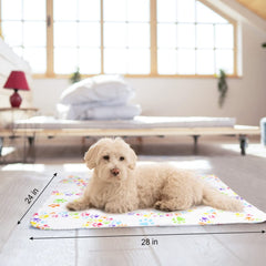 EAGMAK paw-print fleece blanket in grey, great for lounging on couches and beds