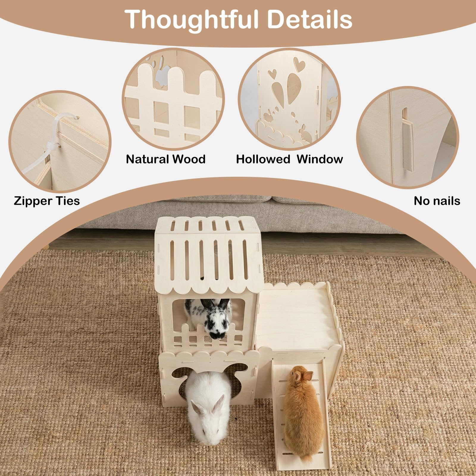 EAROND nails-free interlocking joints ensure safe and easy setup