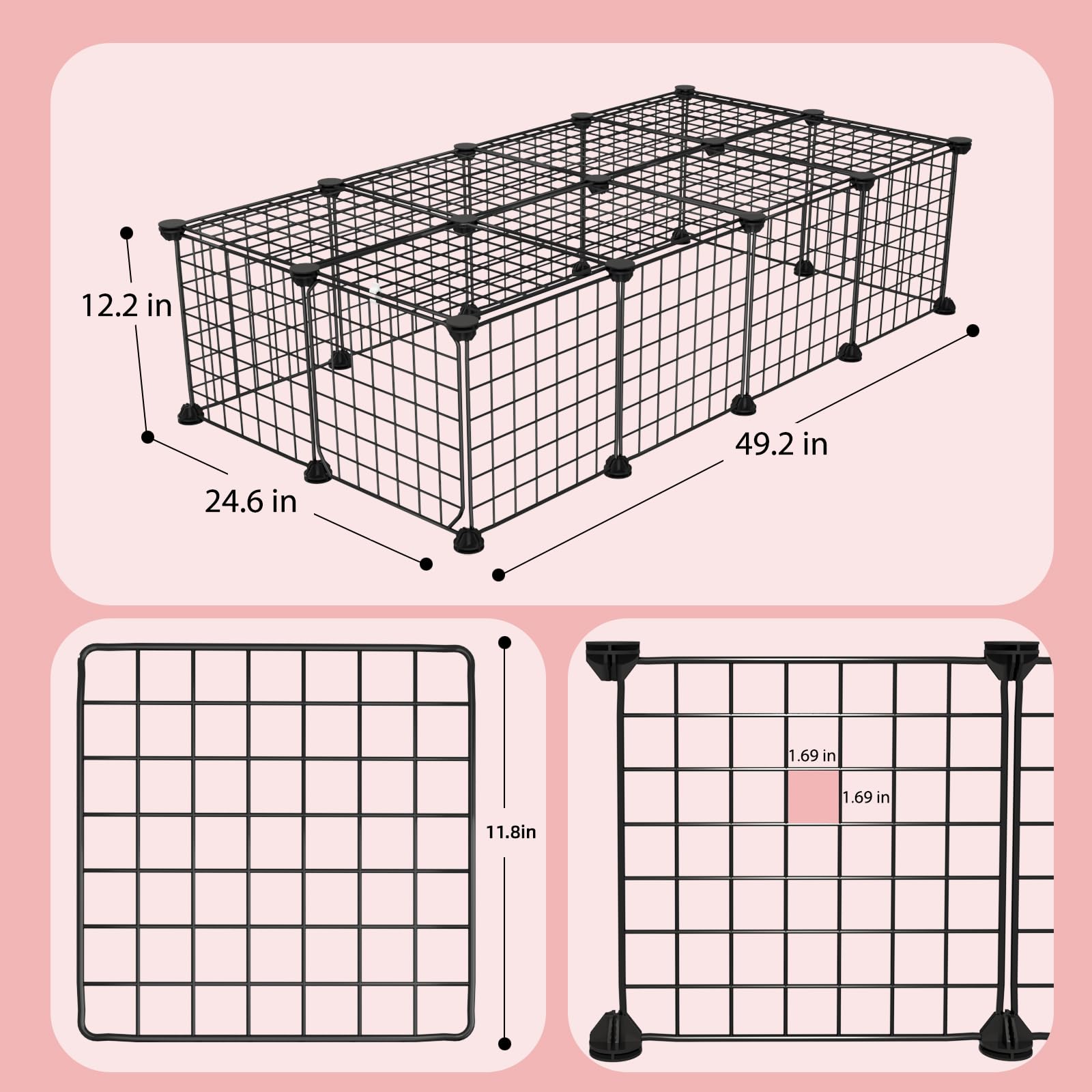 EAROND small animal playpen during assembly demonstrates tool-free setup in minutes.