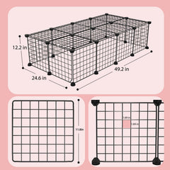 EAROND small animal playpen during assembly demonstrates tool-free setup in minutes.