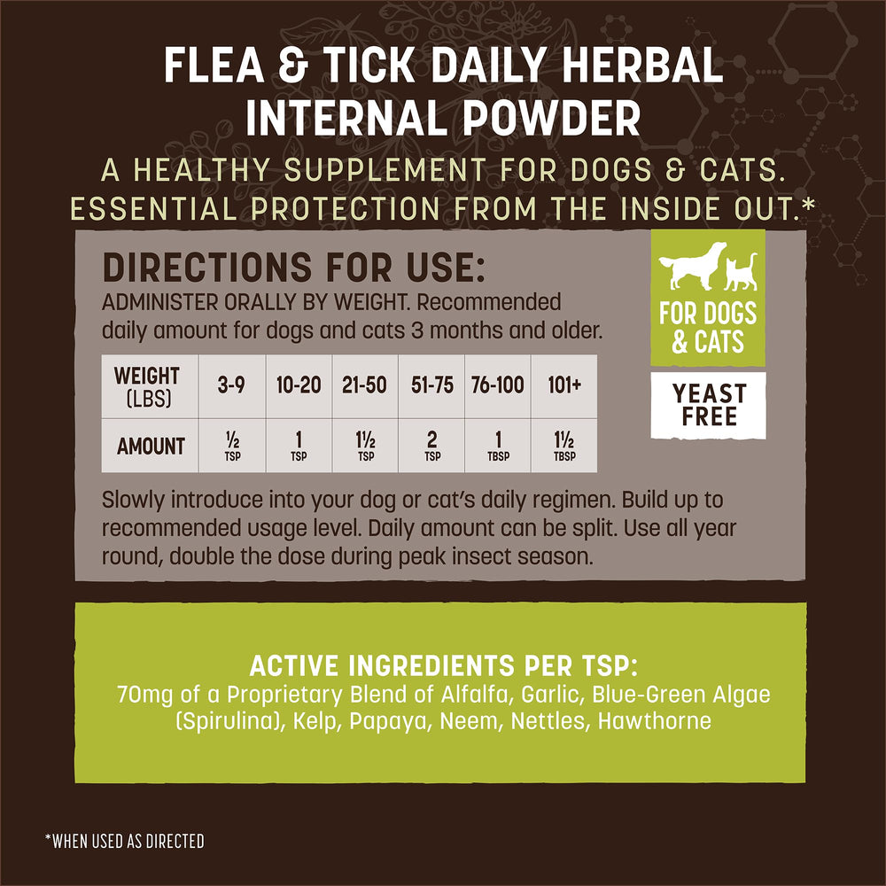 Earth Animal Apothecary dog and cat powder tin keeps routine natural protection within reach.