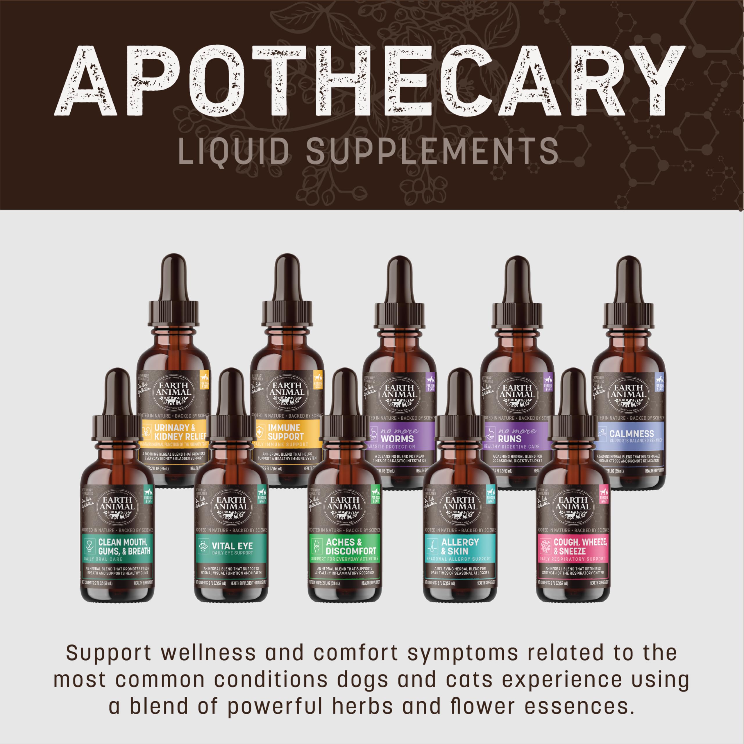 NASC certification badge on Earth Animal Apothecary packaging