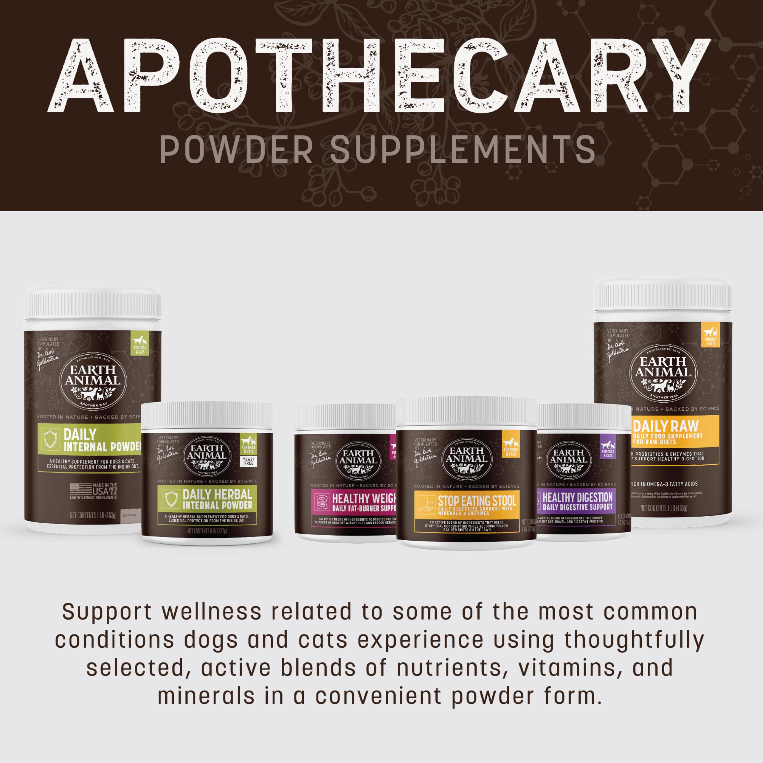 USA-made badge underscores Earth Animal Apothecary commitment to quality.