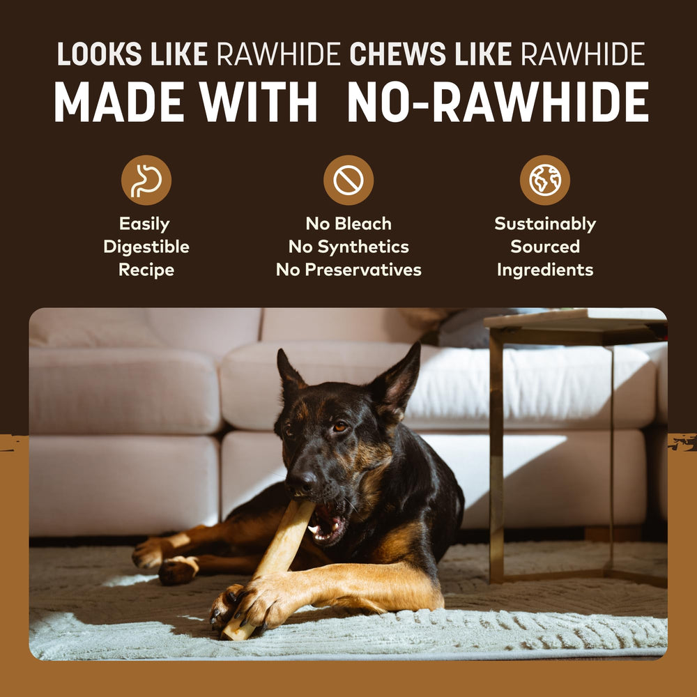 Earth Animal No Hide ingredients list graphic highlights seven simple components.