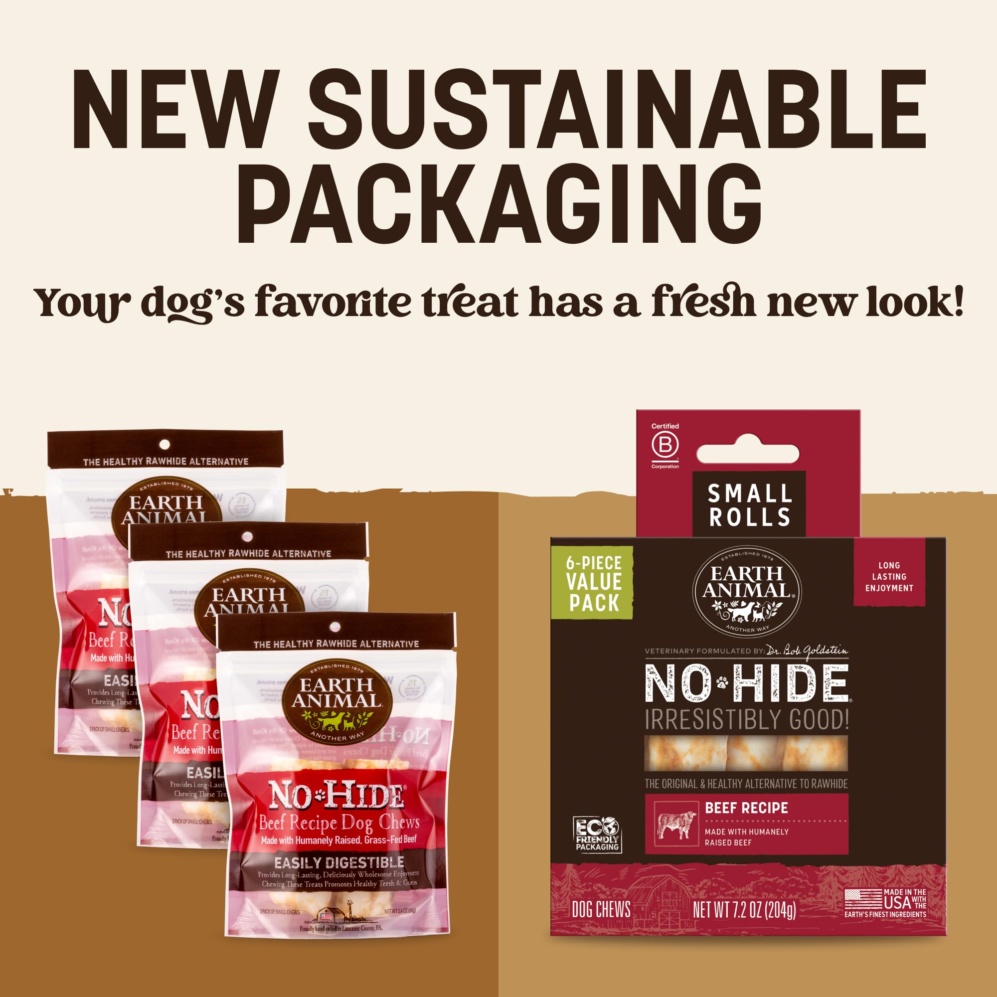 Earth Animal No Hide Chews beef roll used as a training reward for dogs.