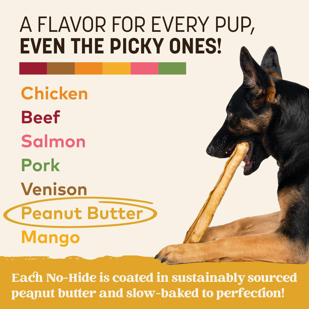 Earth Animal No Hide Chews rolls peanut butter free from bleaches and preservatives