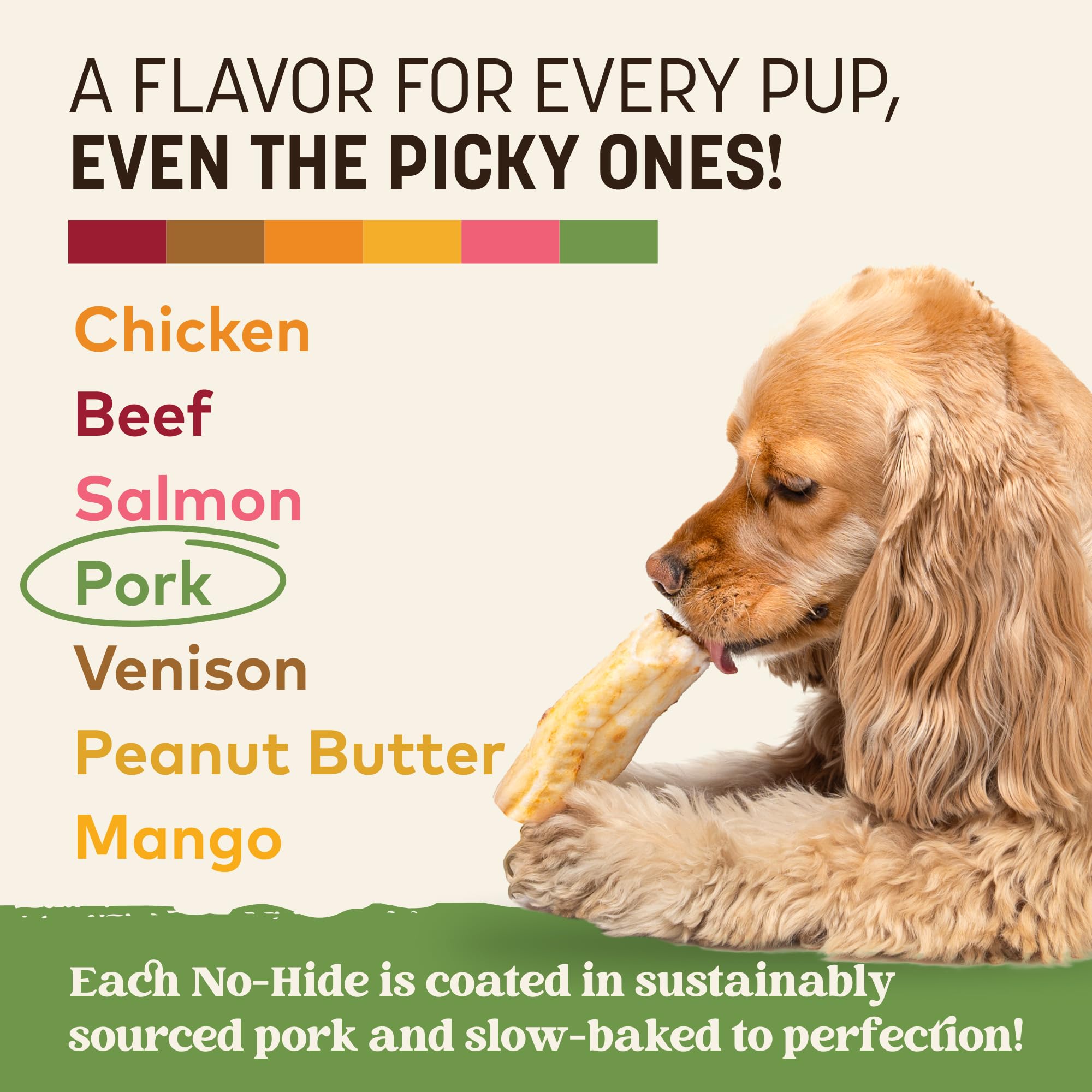 Earth Animal No Hide Chews image, 6-count pack for small dogs.