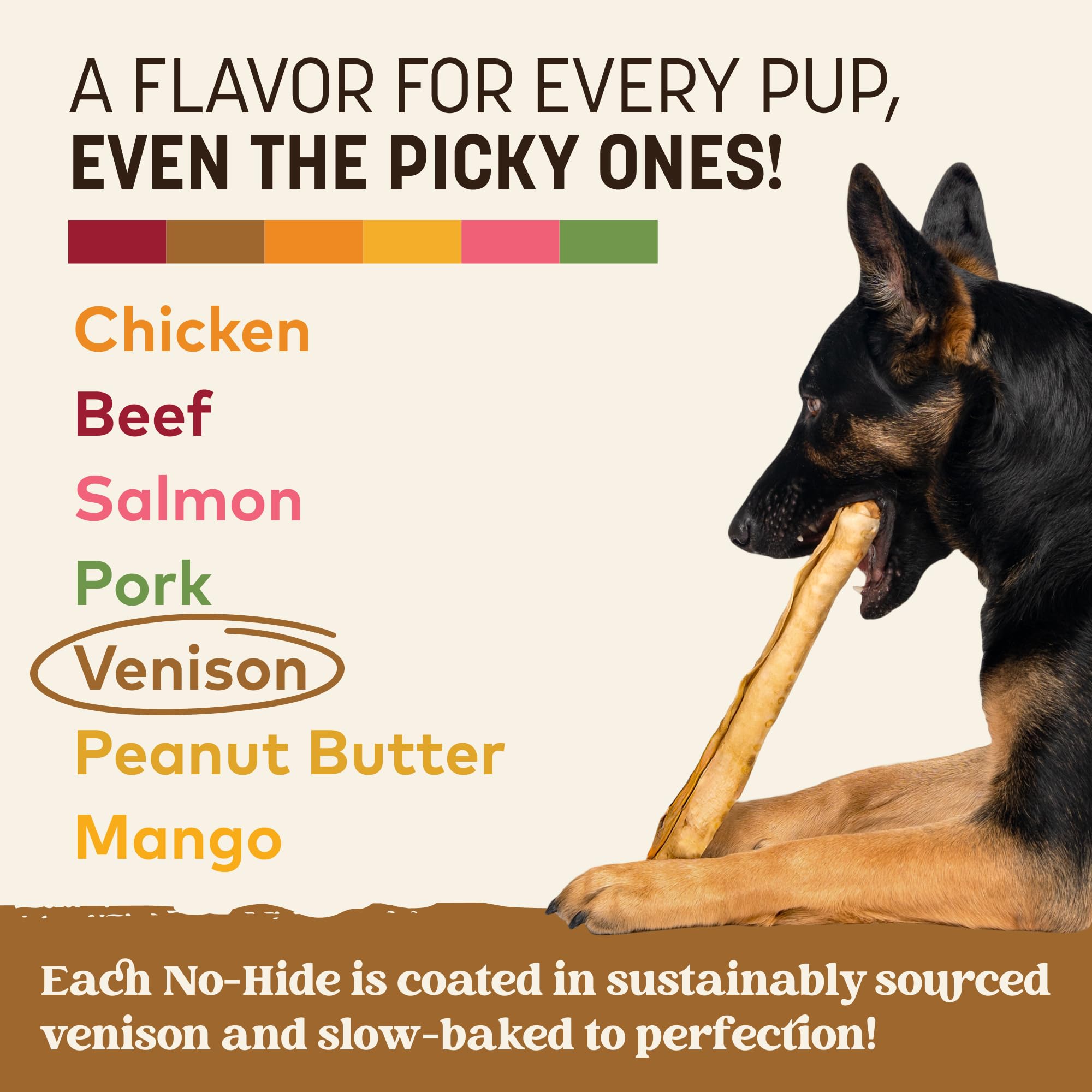 Earth Animal No Hide two-count package shown for quick, convenient servings.