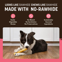 Earth Animal No Hide Chews USA-made with seven ingredients for trusted quality.