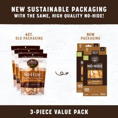 Earth Animal No-Hide Venison Rolls close-up—natural ingredients for safer chewing.