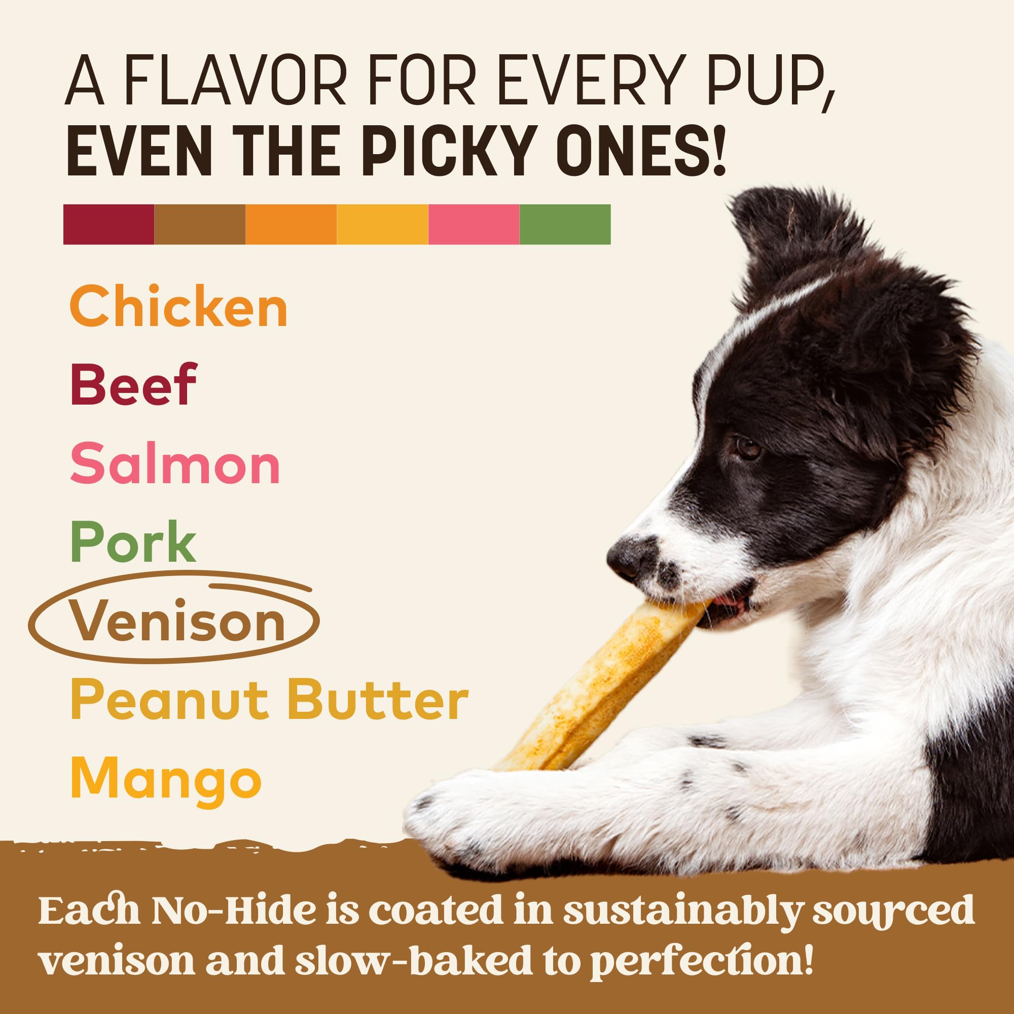 Earth Animal No Hide Chews venison rolls seven-ingredient recipe