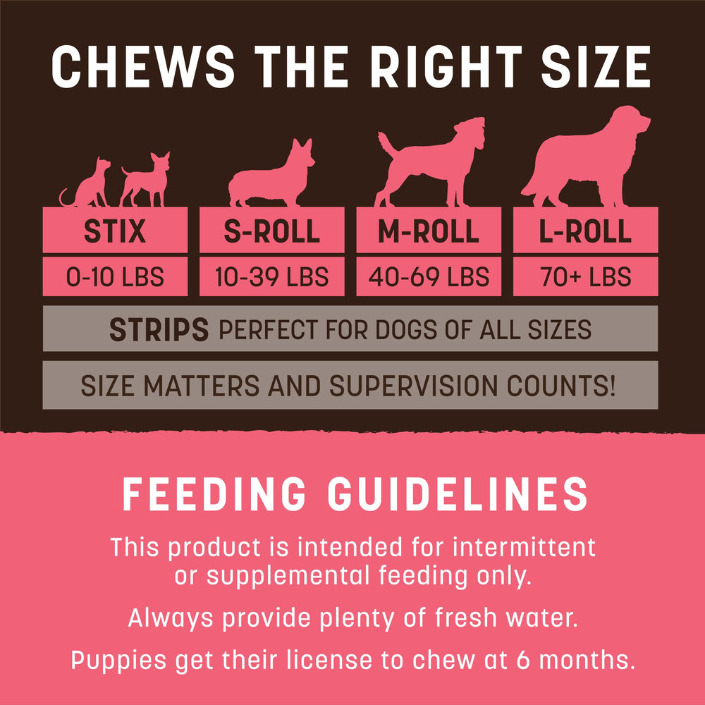 USA-made Earth Animal No Hide rolls; trusted brand from a B Corp.