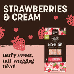 Close-up of texture for Earth Animal No-Hide Rolls Strawberries & Cream, easily digestible