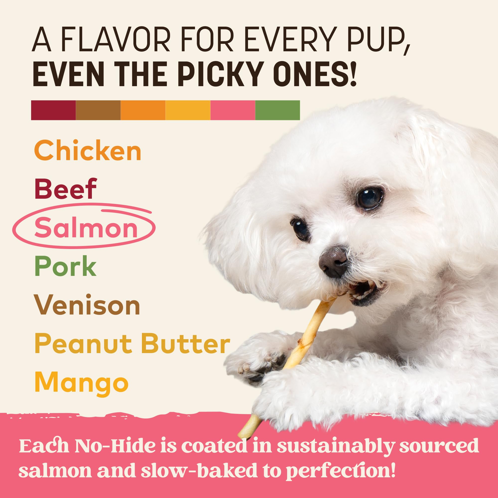 Close-up of packaging label highlighting no-bleach and no-synthetics claims and baking process.