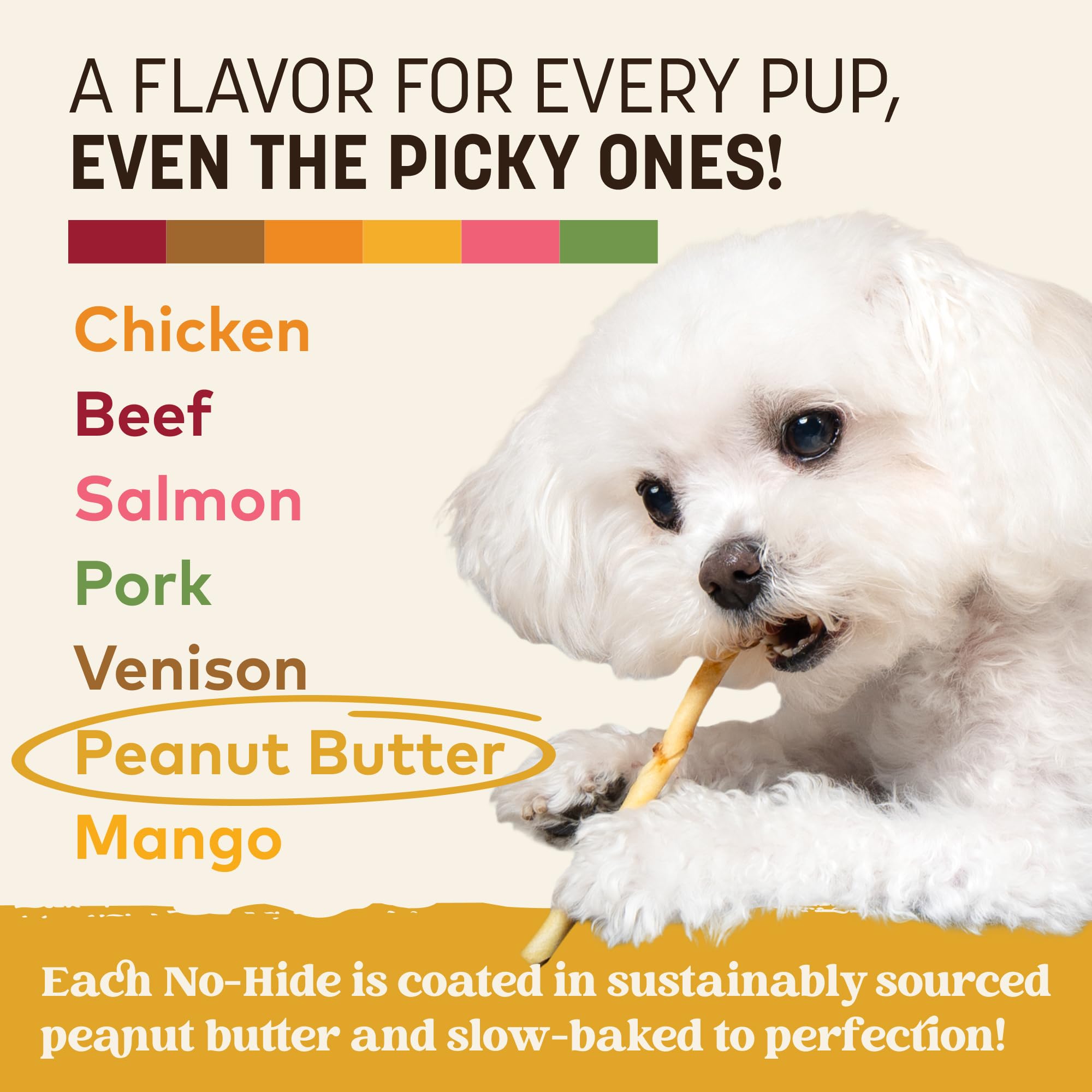 Earth Animal No Hide Stix safety guidance for supervised chewing