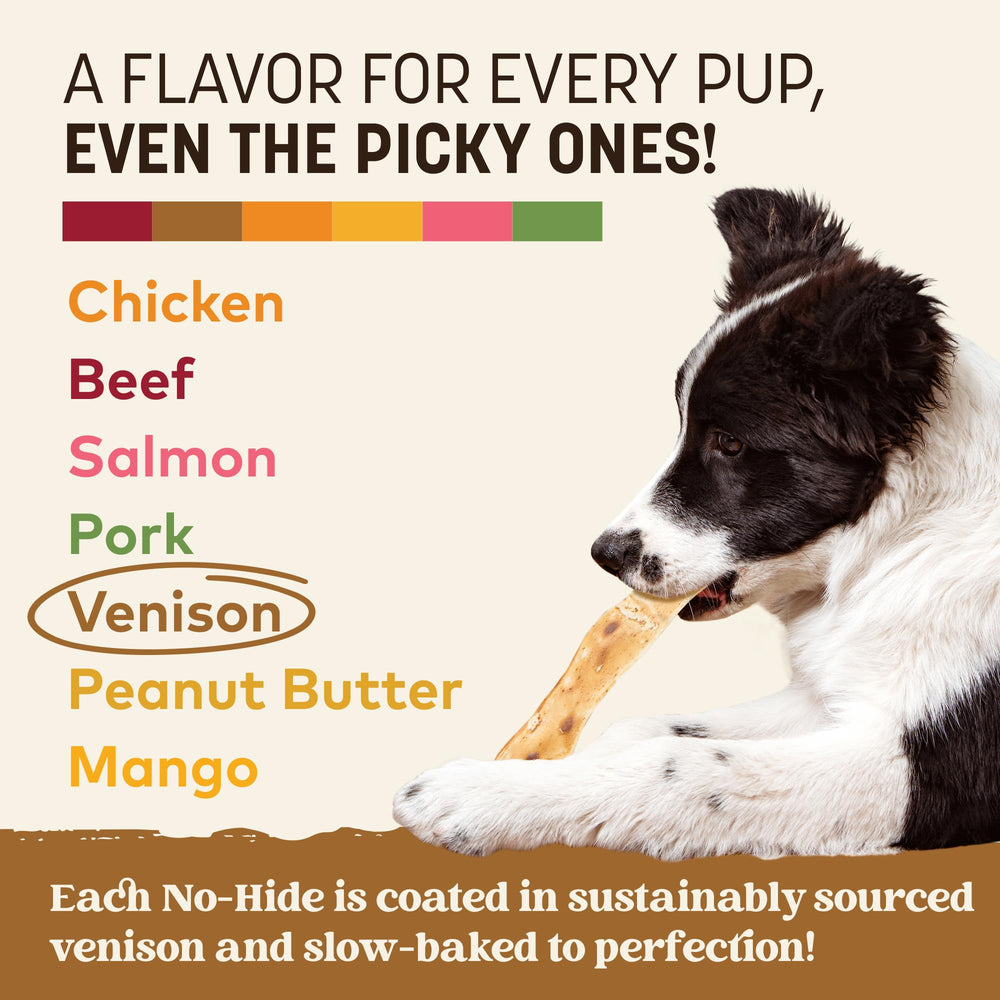 Earth Animal No Hide Strips bite-size shapes are suitable for dogs of all sizes