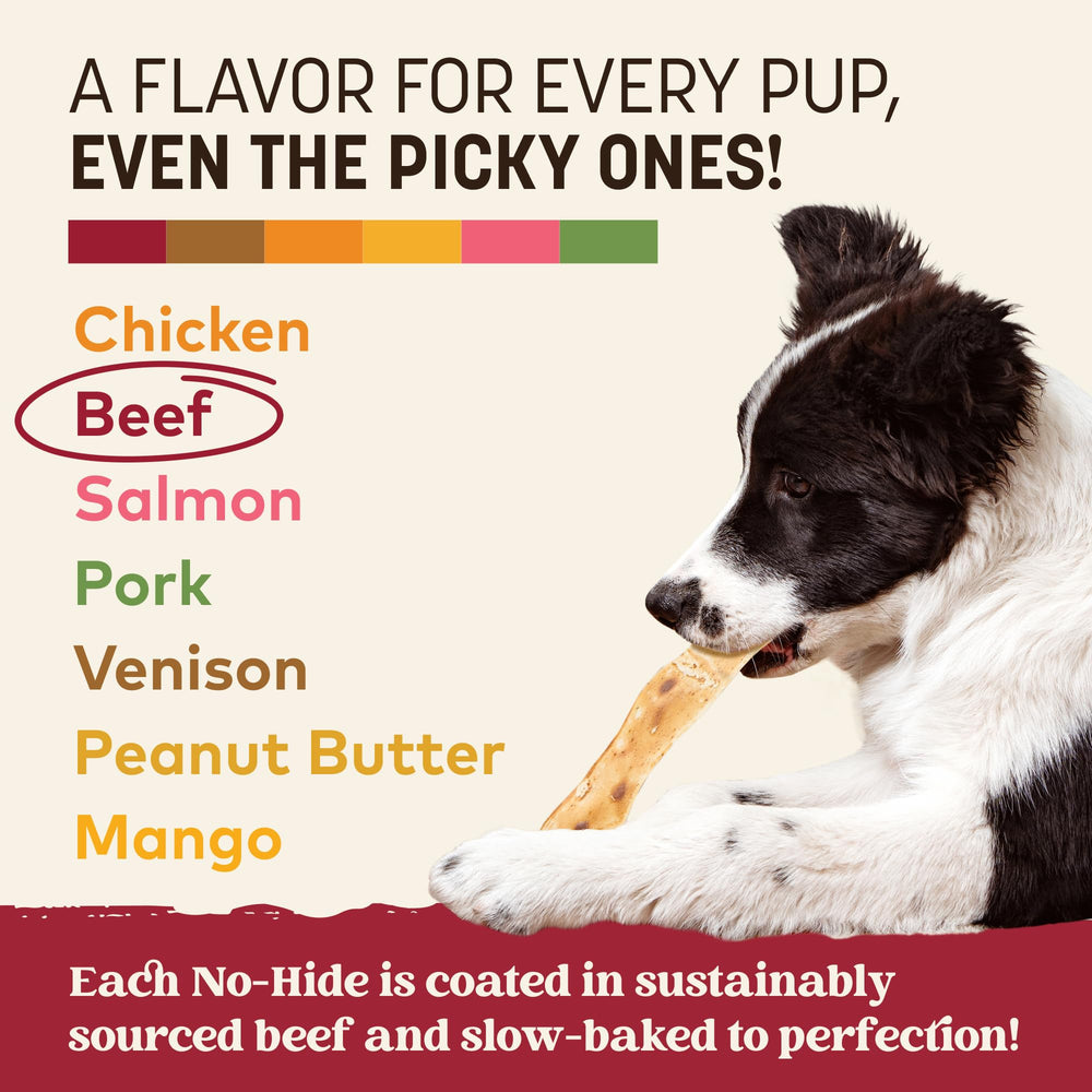 Earth Animal No-Hide Strips safety icon demonstrates supervision guidance for chewing.