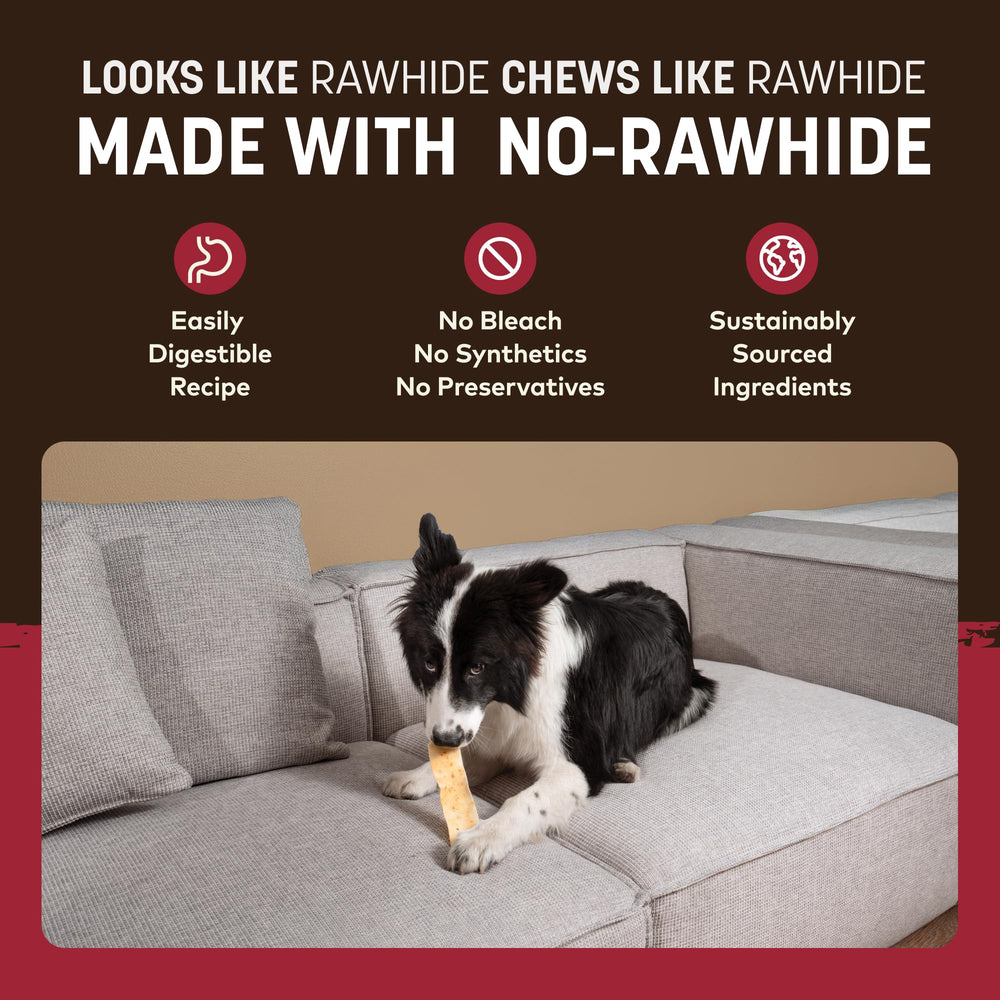 Earth Animal No-Hide Strips packaging highlights USA-made production for dogs.
