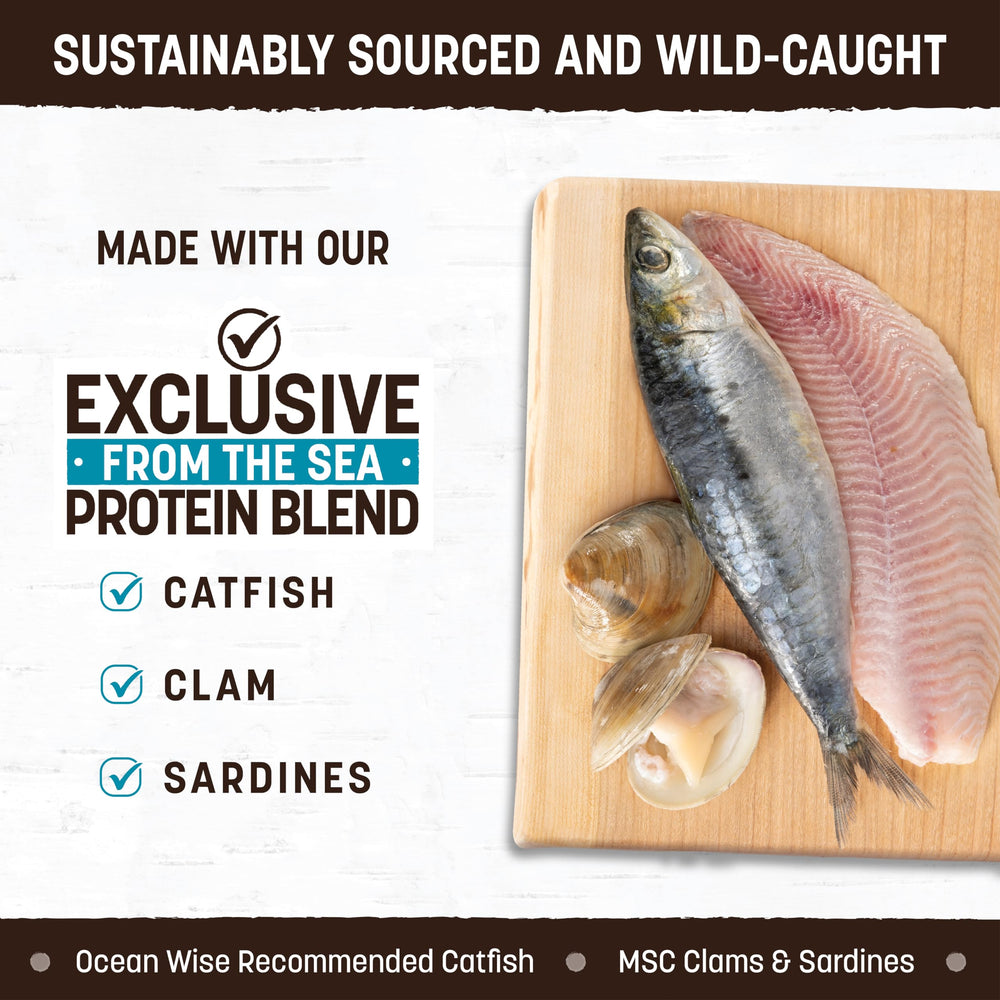 Earth Animal Wisdom sardines protein blend for seafood variety and taste