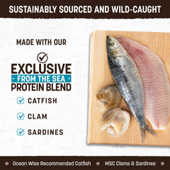 Earth Animal Wisdom sardines protein blend for seafood variety and taste