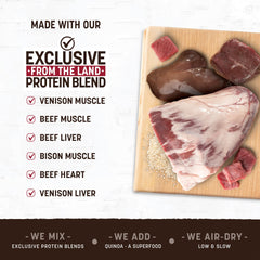 Earth Animal Wisdom Air Dried Jerky bison strip, unique flavor for picky eaters.
