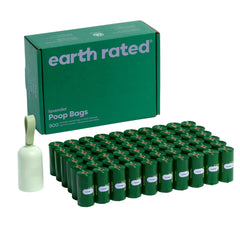 Earth Rated dog poop bag holder close-up of the clip-on dispenser for hands-free walks