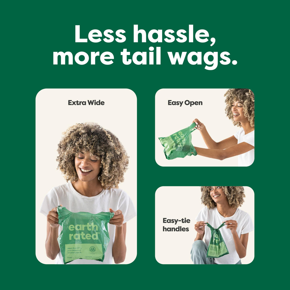 Earth Rated bag size 13.5 by 7 inches for ample coverage.