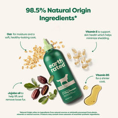 Earth Rated jojoba oil feature highlights fur-loosening benefits during bath time