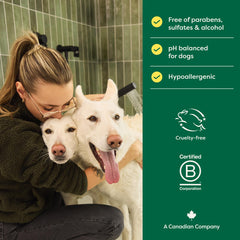 Earth Rated oatmeal with Vitamin E promotes a soft, hydrated coat after washing
