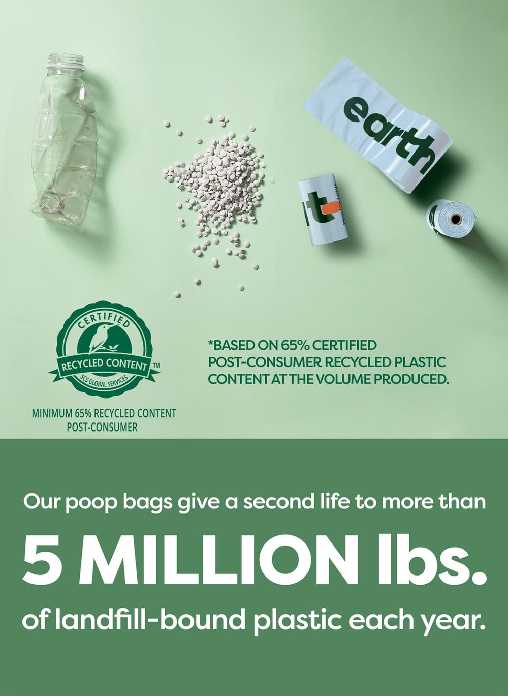 Earth Rated peach-lotus scented bags mask odors during cleanup.
