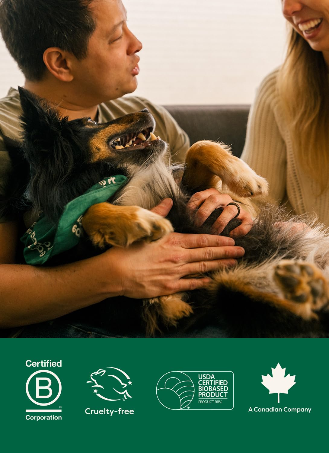 Earth Rated Pet Wipes 98 percent biobased material for eco-conscious cleaning