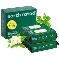 Earth Rated Pet Wipes packaging for on-the-go pet care