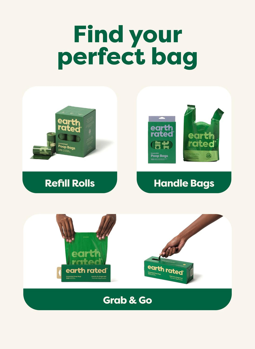 Earth Rated 280-count refill demonstrates long-lasting walk-day convenience.