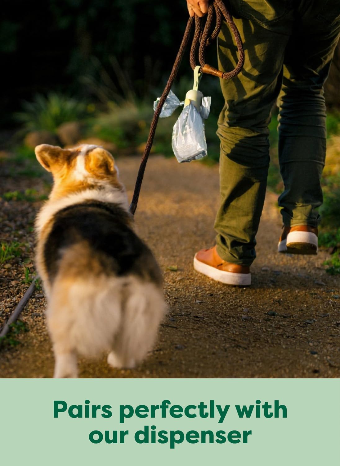 Earth Rated bags feature 65% post-consumer recycled plastic to reduce waste.
